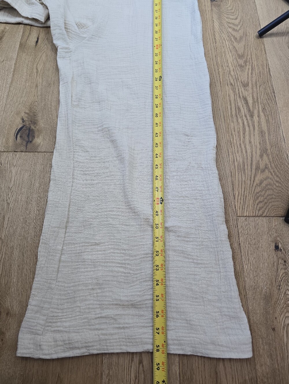 Hunter and Brown Cream Gauze Wide Leg Jumpsuit Size Large - Picture 11 of 12